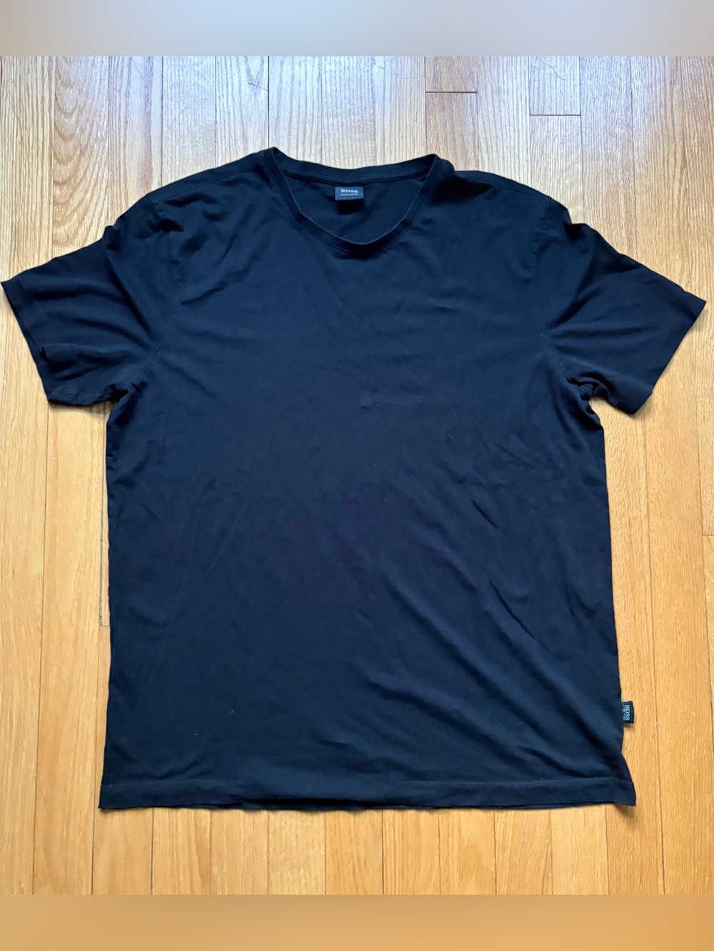 Hugo Boss Men's Short Sleeve T-Shirt Large Regular Fit Black Solid